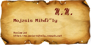 Mojzsis Mihály névjegykártya